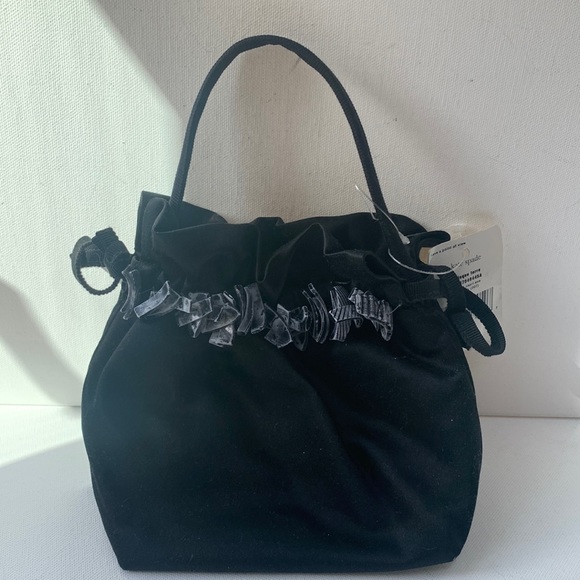 Kate Spade ♠️ Black Silk Bag Cinque Terre Capri Coral Shells Evening Bag NWT 🖤 - Picture 9 of 16